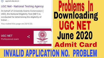ADMIT CARD UGC NET EXAM DOWNLOAD NOW / DOWNLOADING PROBLEM UGC JUNE 2020 ADMITCARD