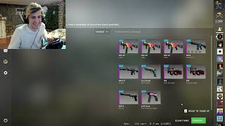 XQC Attempts Dragon Lore Trade Up CSGO