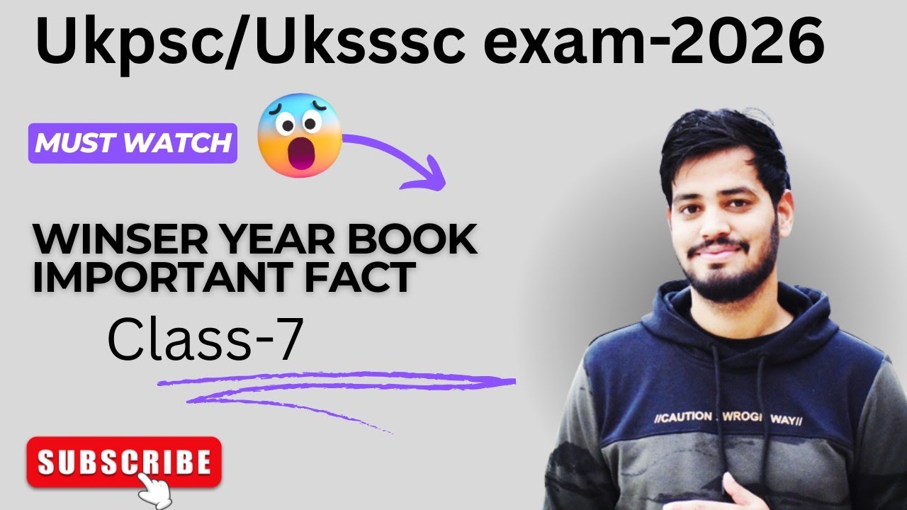 Winser Year book 2026- विनसर ईयर बुक 2026 पर आधारित महत्वपूर्ण प्रश्न क्लास-7। @Studywithyogesh