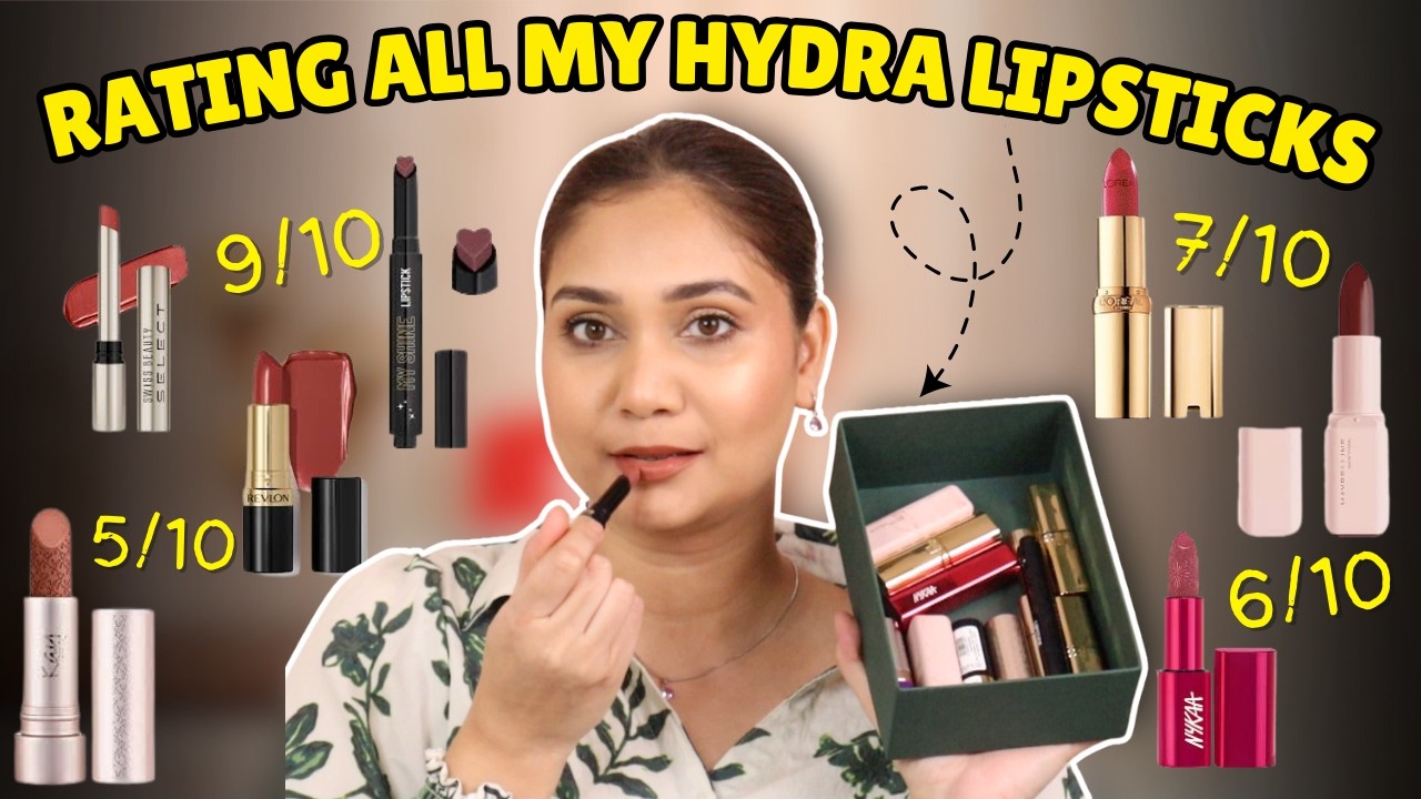 RATING all my HYDRA CREME Lipsticks - Kay Beauty, Nykaa, Swiss Beauty & More