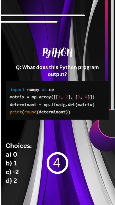Find the Determinant of a Matrix in Python 🚀👨‍💻 #shorts - YouTube