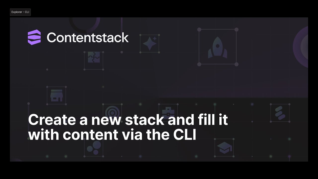Create a new stack and fill it with content via the CLI
