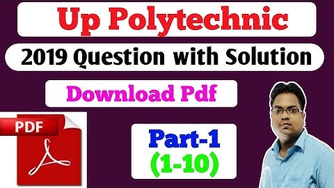 Up polytechnic / up polytechnic previous year question 2019 / Jharkhand Polytechnic / Bihar / Mp