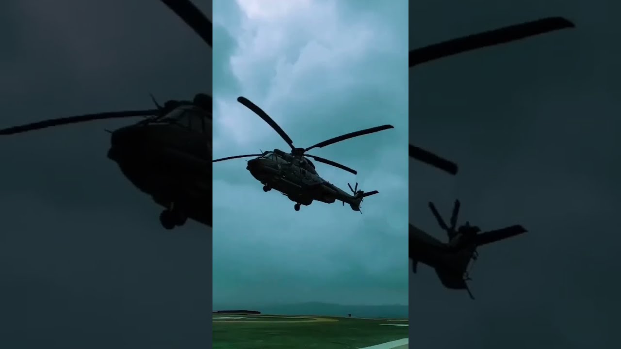 Latihan Elevated Heliport Caracal H-2212, Skadron Udara 8, di Lanud Suryadarma