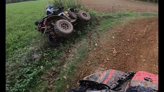 Rando quad et moto à St Félix de Villadeix, téléthon octobre 2023, ça glisse!