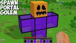 What IF YOU SPAWN BIGGEST GOLEM FROM PORTAL in Minecraft Challenge 100% Trolling