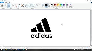 How to draw Adidas Logo on Computer using Ms Paint | Adidas Logo | Ms Paint.