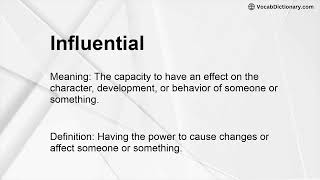 Influential Meaning