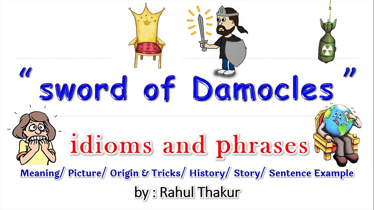 sword of Damocles idiom phrase trick origin story sentence MCQ example  Meaning in Hindi Imp Vocab