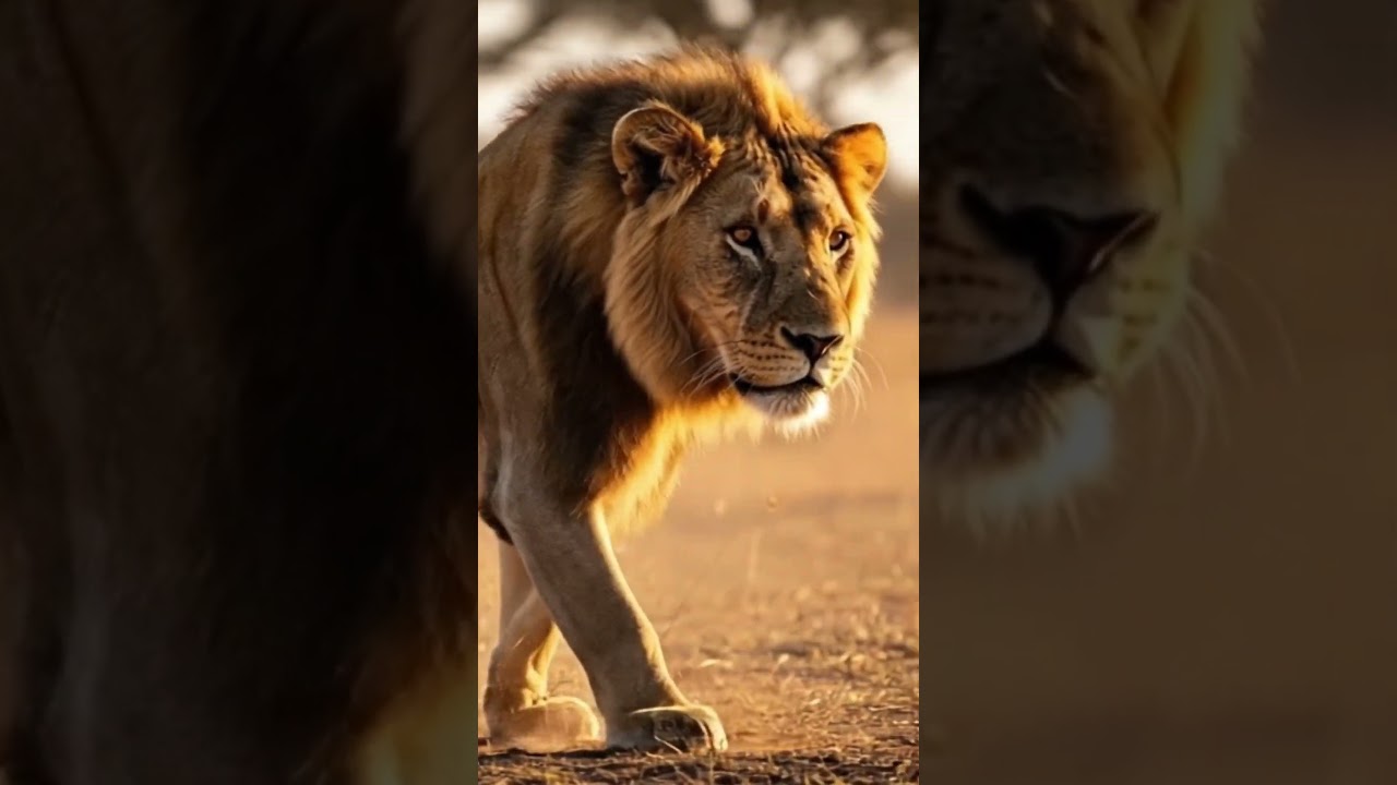 Wild Lion vs Elephant Near City Road 