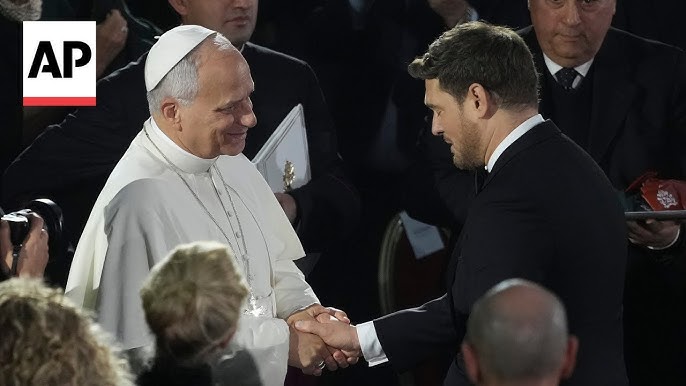 Michael Bublé performs at the Vatican with Pope Leo XIV in attendance