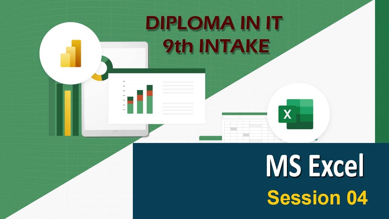 MS Excel - Session 04 - DIT 9 - YouTube