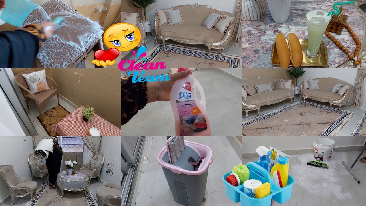 روتين التنظيفات الصيفيه🧼🫧تنظيف عميق للرسبيشن بالكامل والبلكونه بدأت يومى من5:00ص وانجزت كل للي ورايا