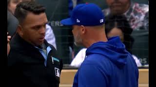 Eric Hosmer and David Ross are ejected for arguing a called third strike