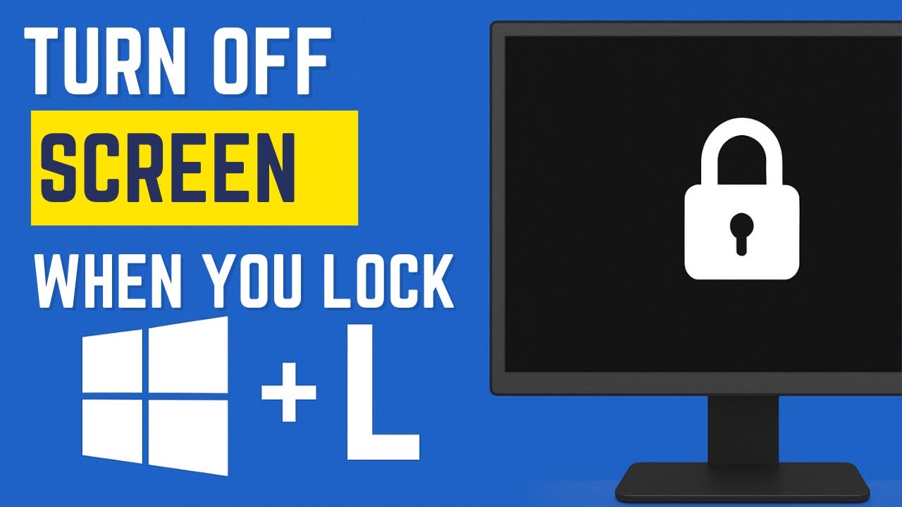 Stop Wasting Power: Auto Screen Off on Windows Lock - YouTube