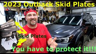 2023 Outback gets some Skid Plates.   Quick and easy.   Not a bit of AI used.