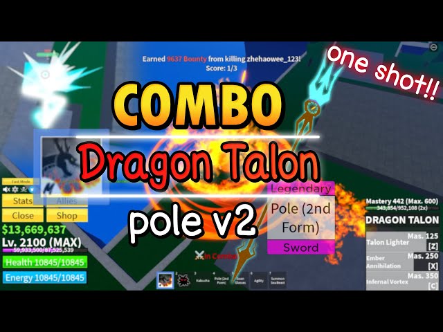 Blox Fruit - Account Lv 2100 with ( Dragon Fruit - Dragon Talon