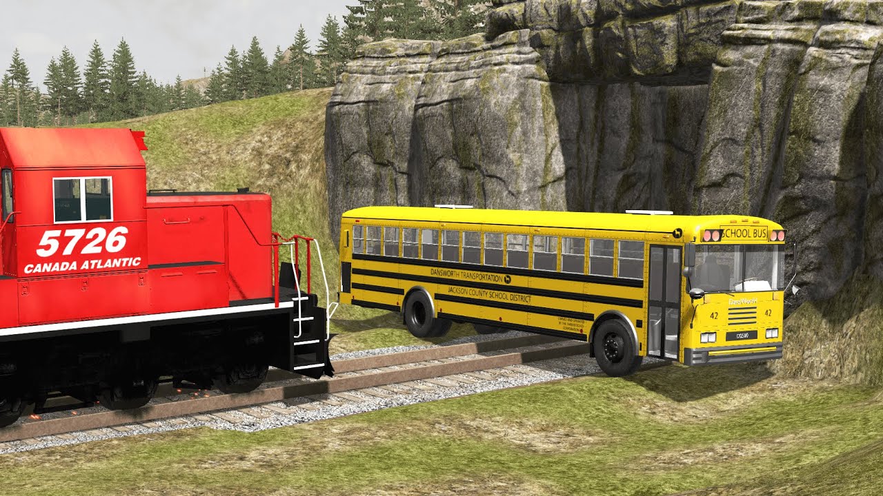 Trains vs Cars BeamNG.Drive YouTube