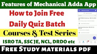 How to Join Free Daily Quiz on Mechanical Adda App