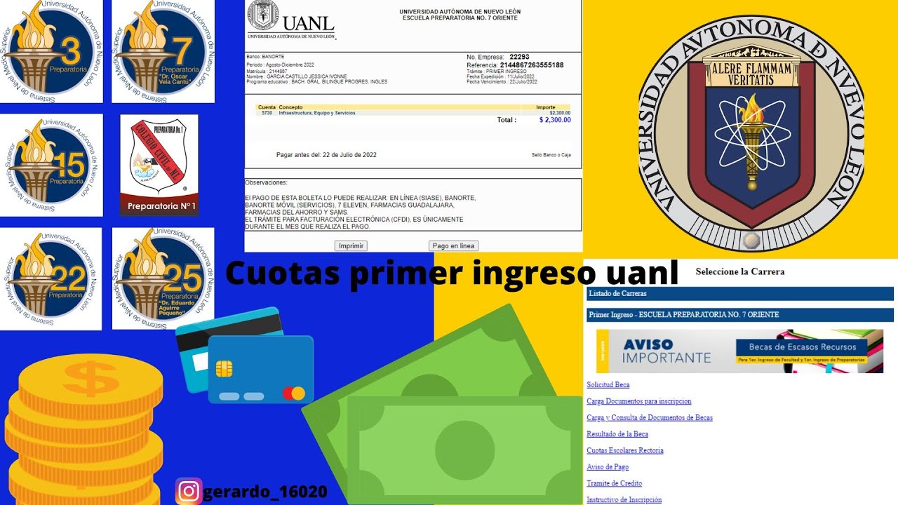 Como ver las cuotas de pagos UANL (primer ingreso) - YouTube