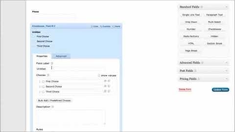 Step by step Gravity Forms creation with Wordpress Plugin