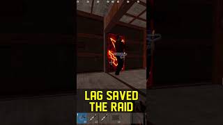 The Lag Saved us The Raid #rust #rustgame #rustfunny #rustclips #rustconsole #rustpvp #rustraid