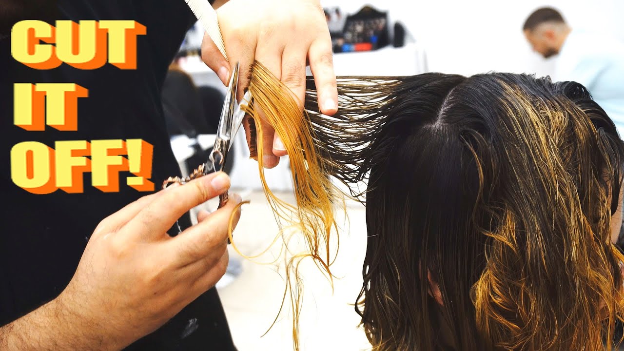 SUPER HAIRCUT | SHE SAID "CUT IT OFF! I NEED NEW HAIRSTYLE"