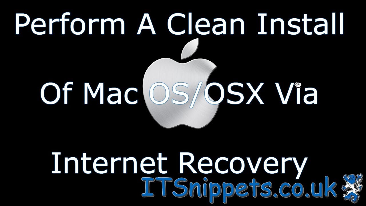 Reinstall Mac OS OSX Via Internet Recovery itsnippetscouk OSX 