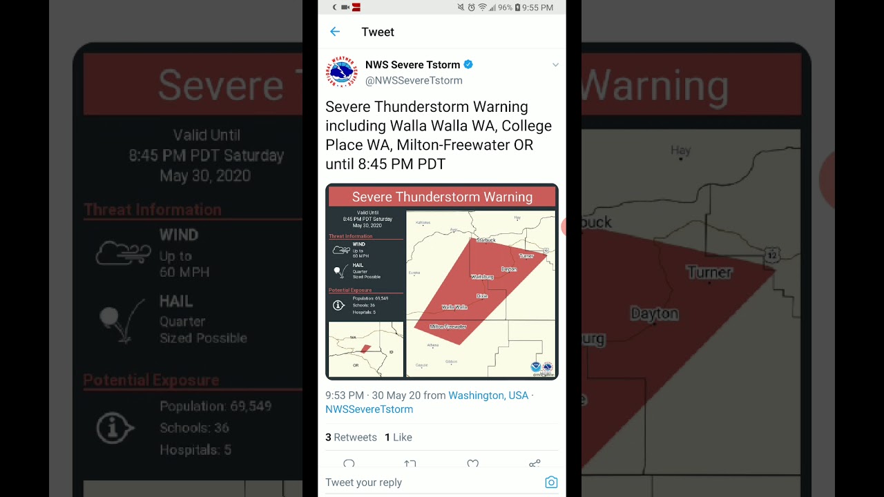 Walla Walla, Washington Severe Thunderstorm 53020 YouTube