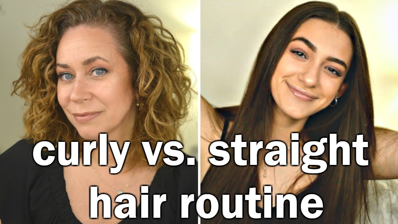 Dry Curly vs. Oily Straight | DAILY HAIR ROUTINE