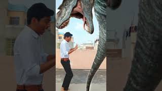 Dinosaur attacking VFX 😂 #funny #shortfeed #SHORTS #shot