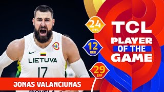 Jonas Valanciunas (24 PTS) | TCL Player Of The Game | LTU vs SLO