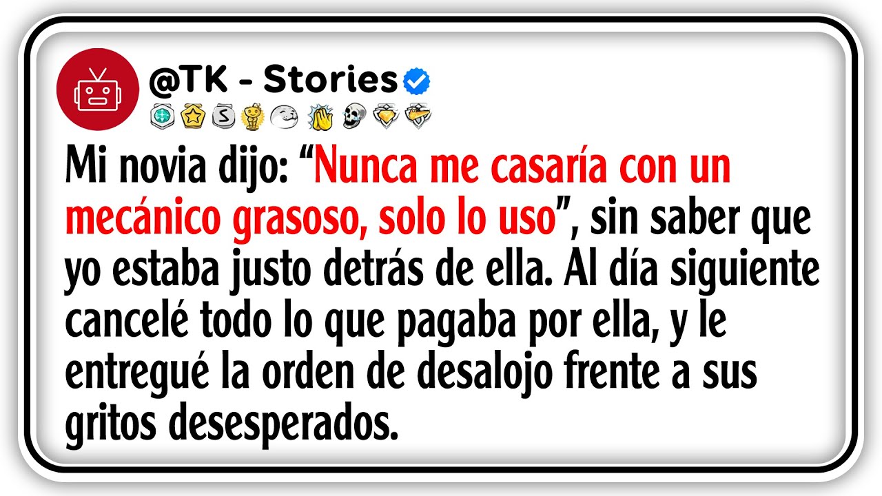 Mi novia dijo: “Nunca me casaría con un mecánico grasoso, solo lo uso”, sin saber que yo estaba...