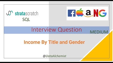 Income by Title and Gender | Medium | StrataScratch | SQL | Solution | Interview Problem