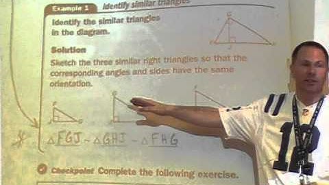Geometry Similar Right Triangles, Mean