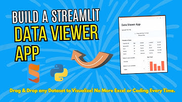 Build a Streamlit Data Viewer App with Python | Upload CSV & Visualize Instantly