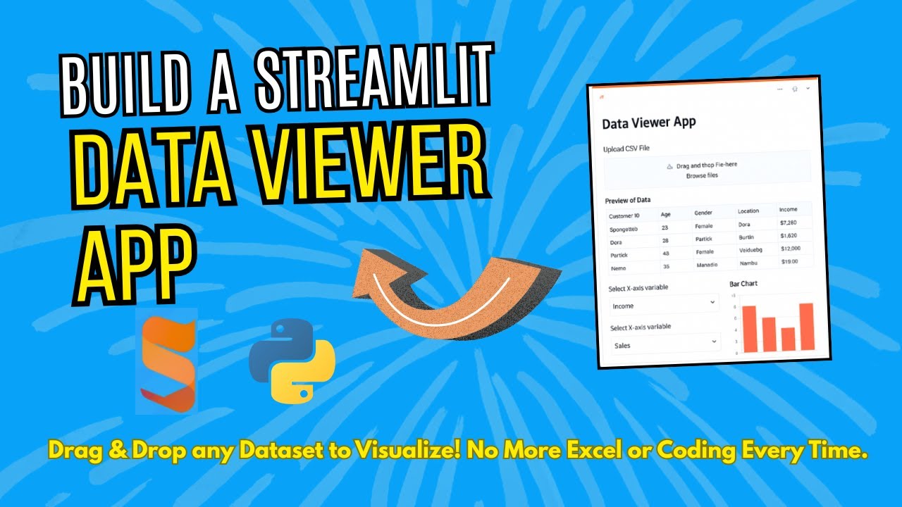 Build a Streamlit Data Viewer App with Python | Upload CSV & Visualize ...
