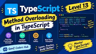 TypeScript  Method Overloading Explained with Examples  Tutorial in Hindi  GenZ Coders Hub