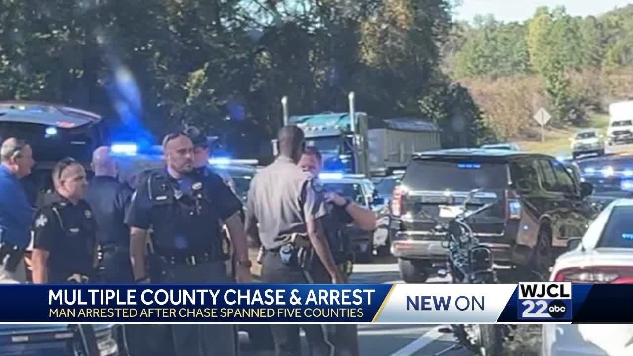 Motorcyclist prompts 5-county police chase in Georgia - YouTube