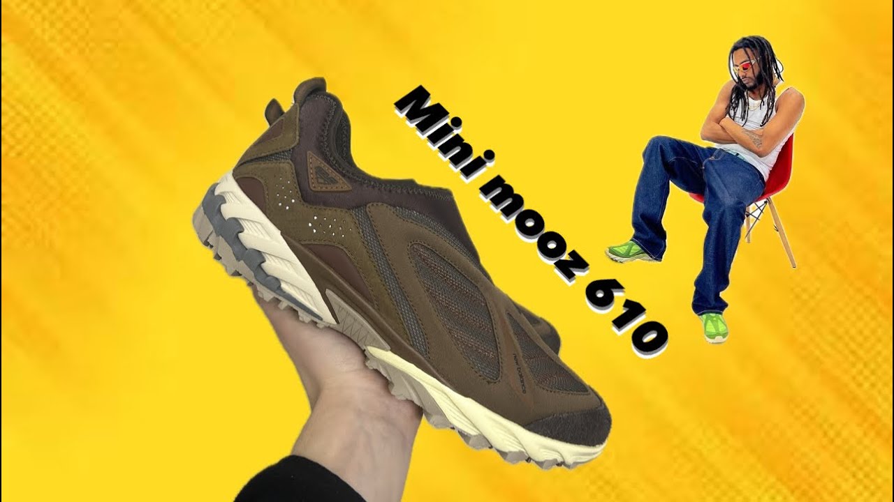 Amine x New Balance Mini Moon 610 Brown Review/On-foot - YouTube