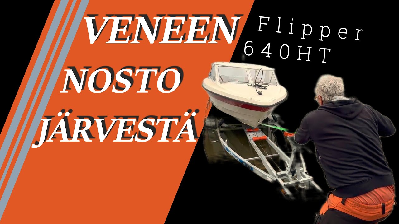 Veneen Nosto Järvestä (Flipper 640 HT)