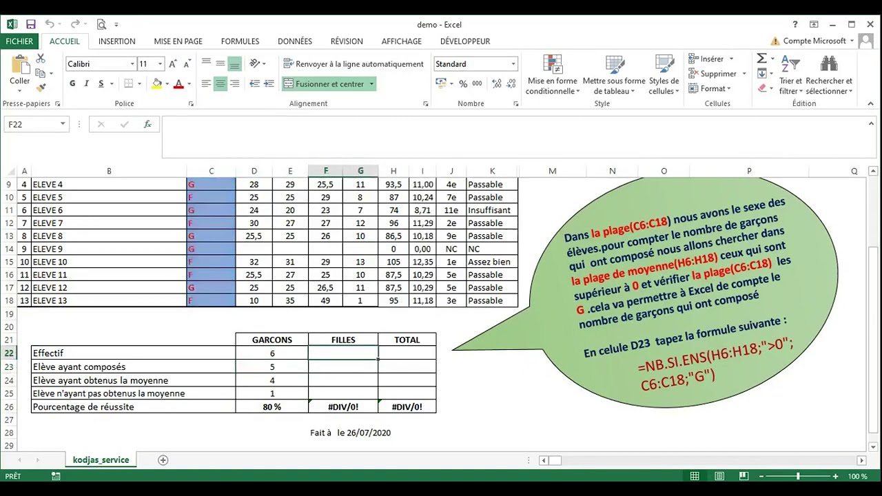 Comment automatiser un rapport de composition avec Excel
