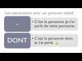 Learn French Today  Extractions with relative pronouns