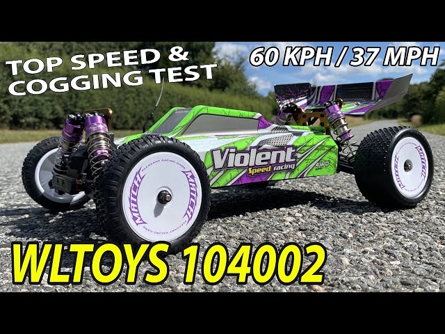 WLToys 104002 Brushless Speed test! 1/10 4WD High Speed RC Car