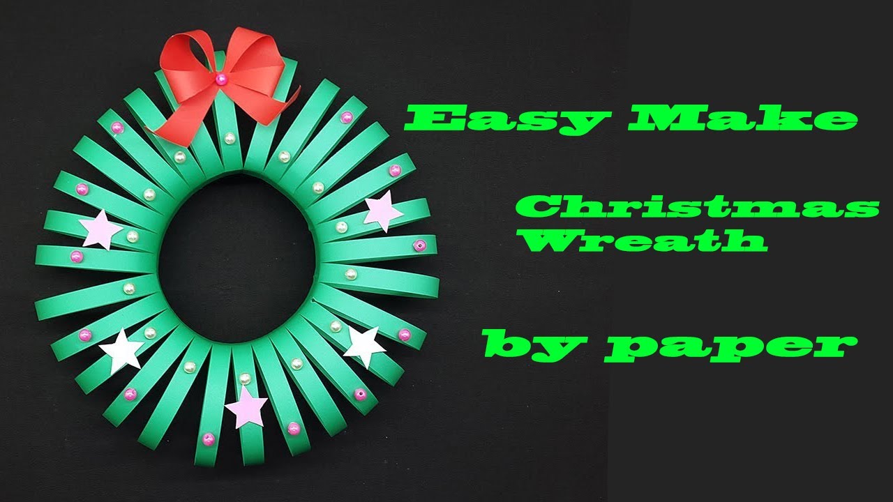 Easy Make Christmas Paper Wreath- - YouTube