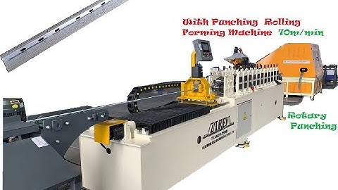 【ZHONGTUO】Single Leg Resilient Channel Rolling Froming Machine 70 m/min with rotary punching.