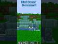 The Mini Ocean Monument - Minecraft Building 🤩#minecraft #shorts