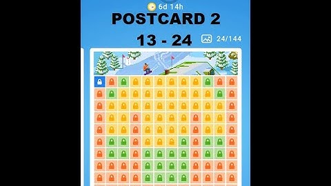 Nonogram Wintertime Event 3rd postcard level 13-24