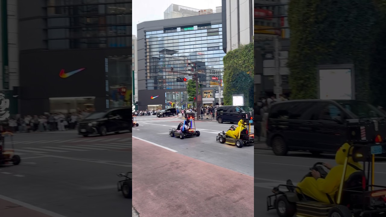 Driving Mario car 🚗 inside Shibuya streets in Japan 🇯🇵