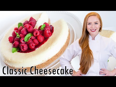 Classic Cheesecake Recipe with Raspberry Sauce!!